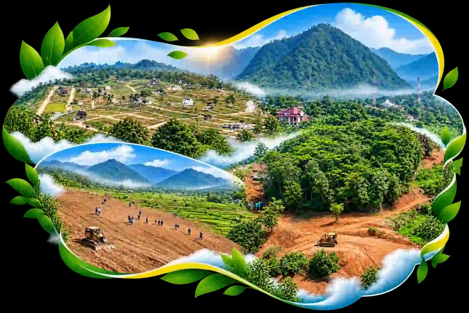 Alam dan pilihan view Gunung Hanjawong di Harmoni Hanjawong Village Sukamakmur Bogor