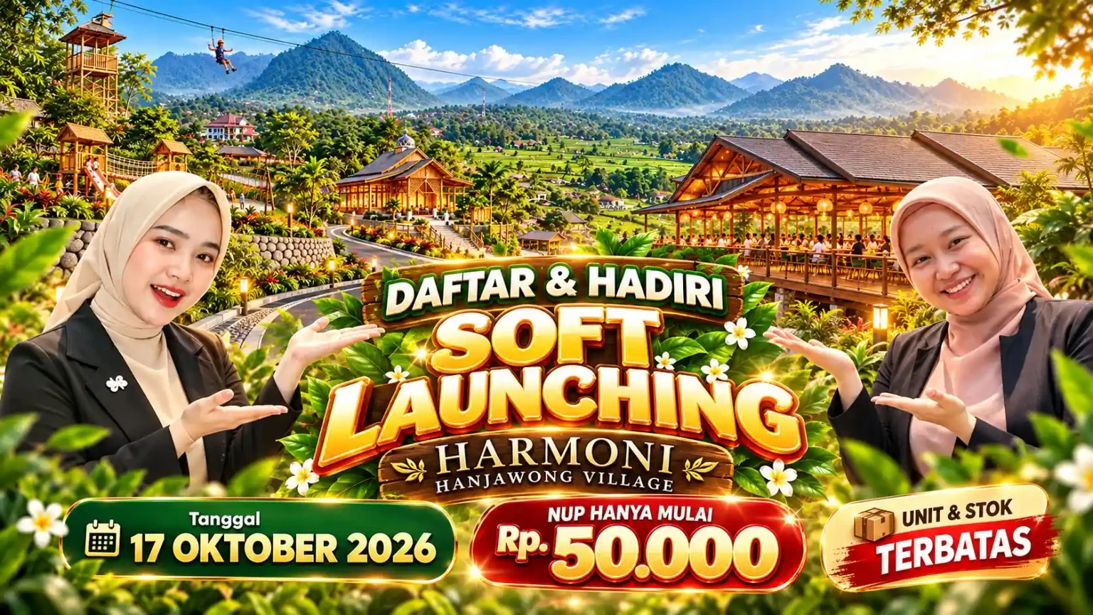 Soft Launching Harmoni Hanjawong Village 17 Oktober 2026 dengan Program NUP mulai Rp50.000