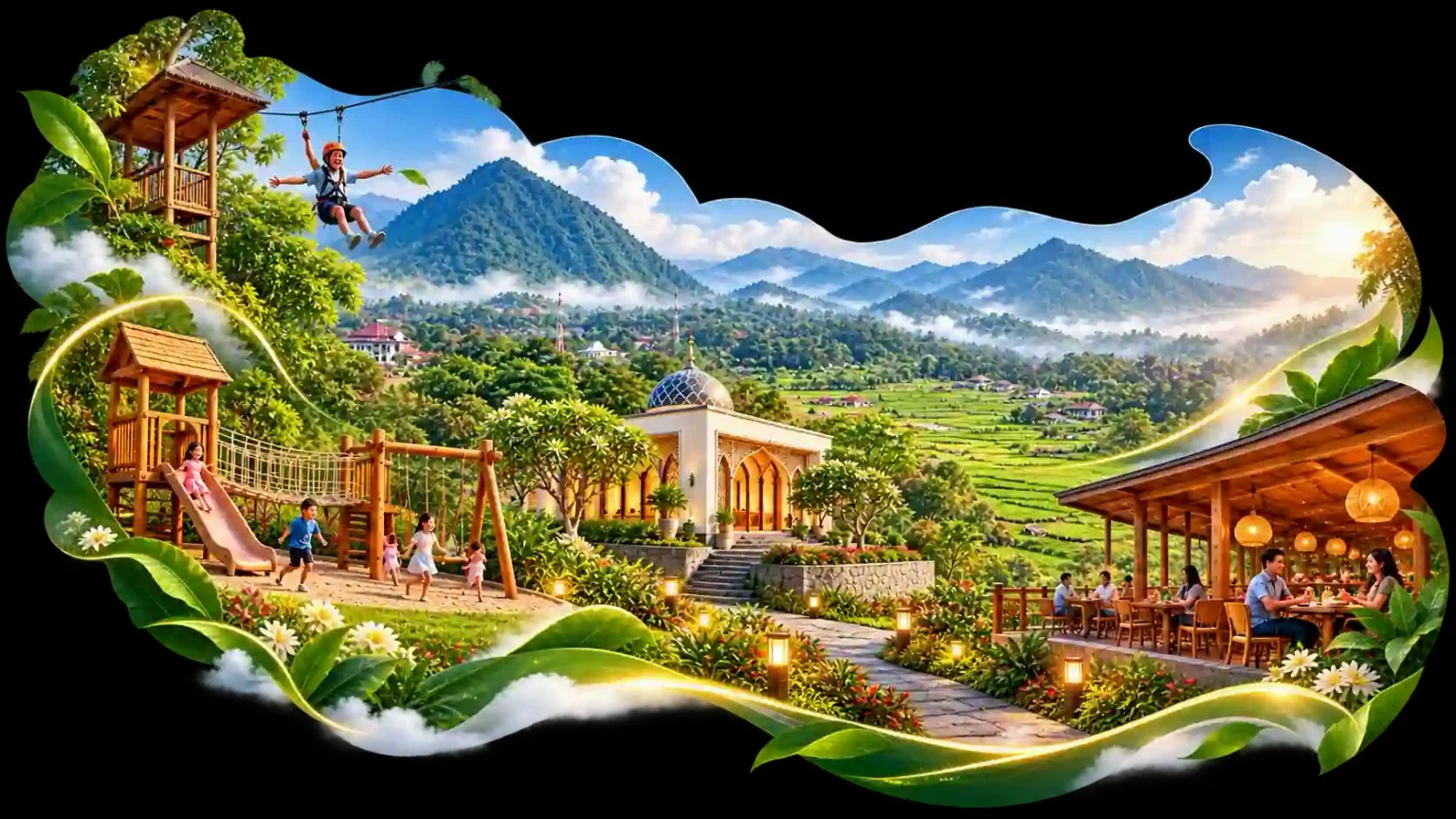 Konsep kawasan dan lifestyle Harmoni Hanjawong Village dengan nature leisure villa dan hospitality