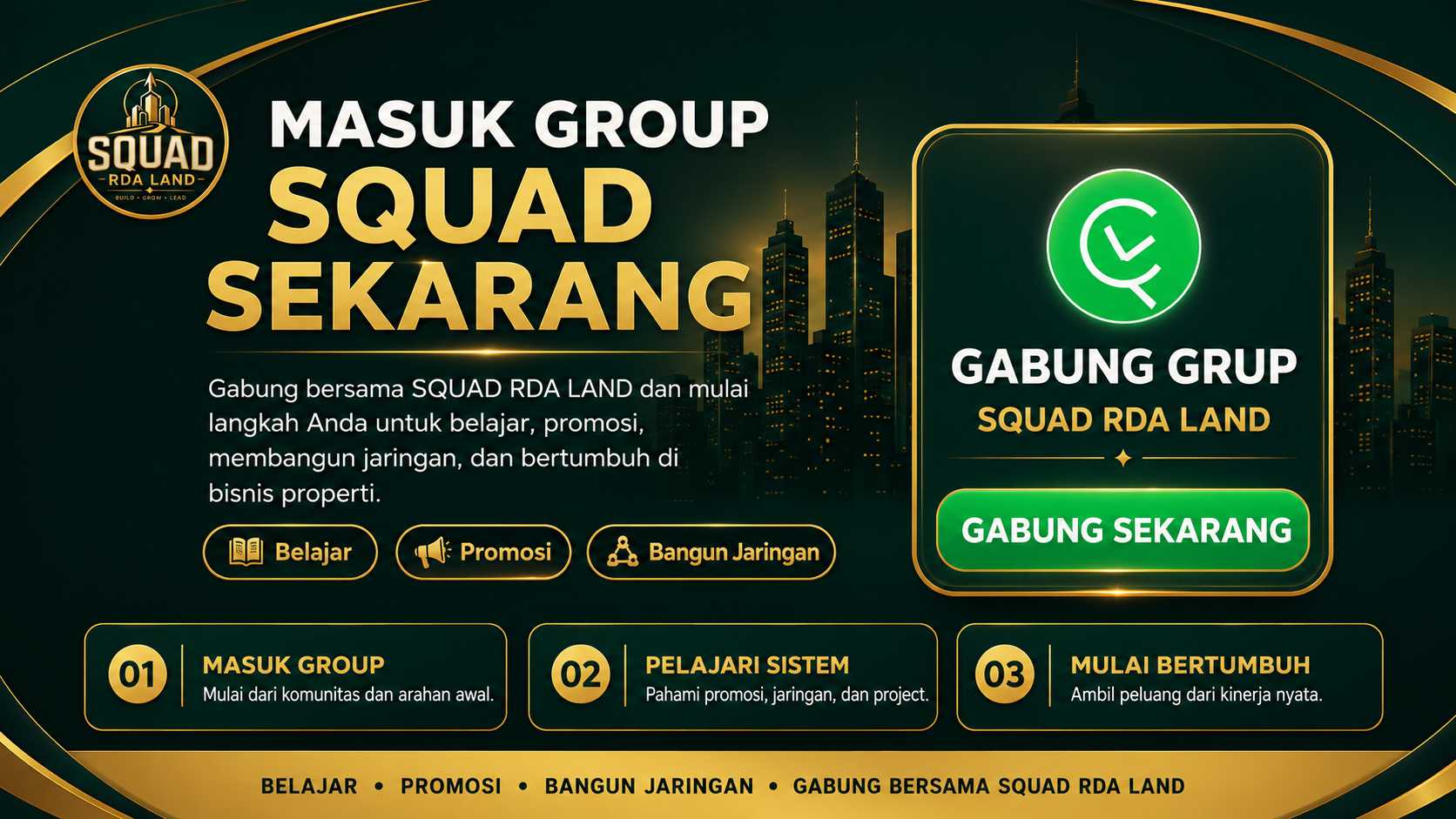 Masuk group SQUAD RDA LAND sekarang
