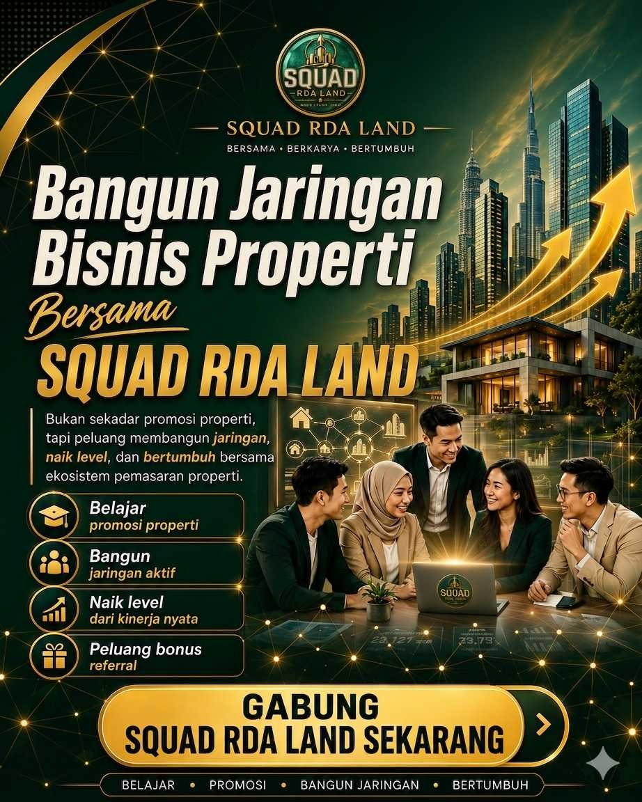 Lowongan Marketing Freelance Properti SQUAD RDA LAND