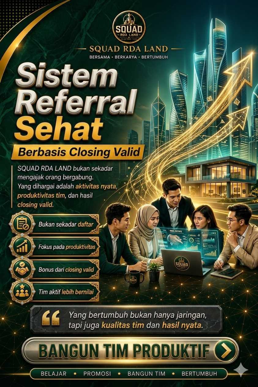 Sistem Referral Sehat berbasis transaksi valid SQUAD RDA LAND