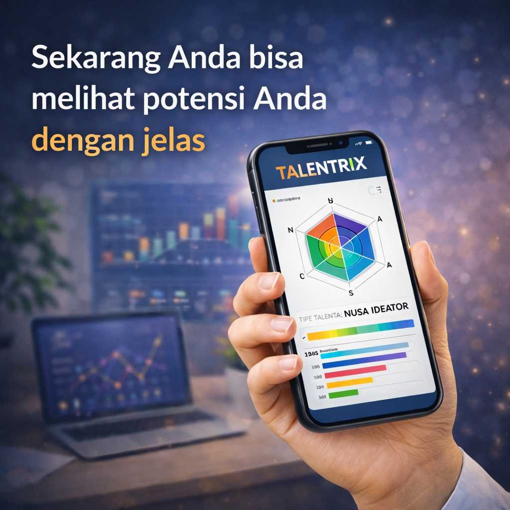 Ilustrasi melihat potensi diri dengan hasil analisis TALENTRIX