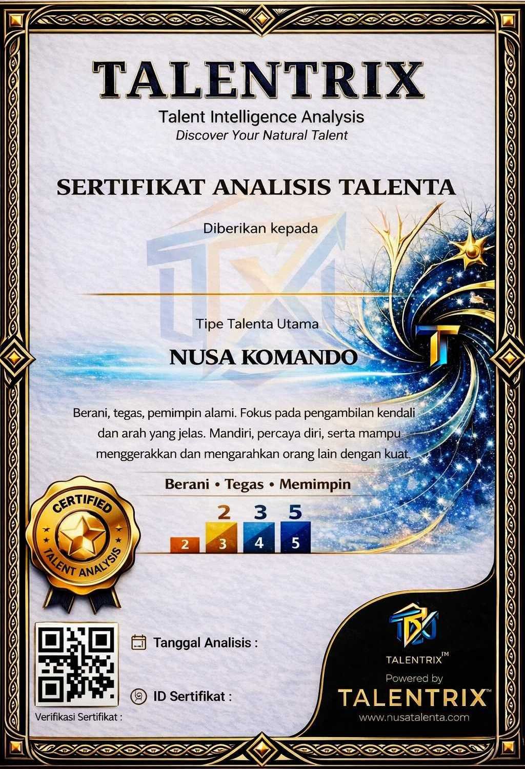 Sertifikat TALENTRIX