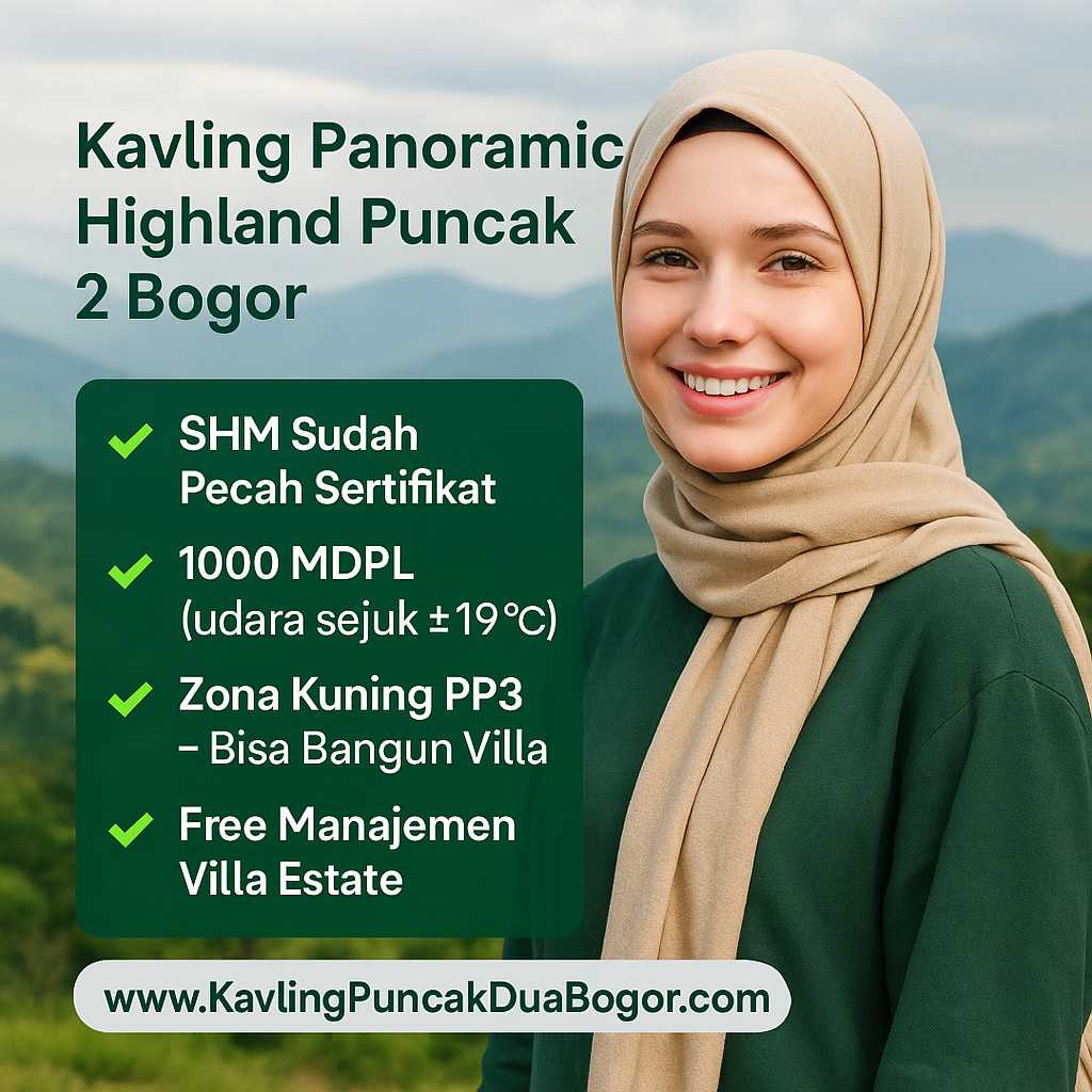 kavling panoramic highland puncak 2 bogor