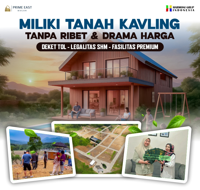 kavling prime east bogor shm dekat tol citeureup dan kawasan puncak 2 bogor