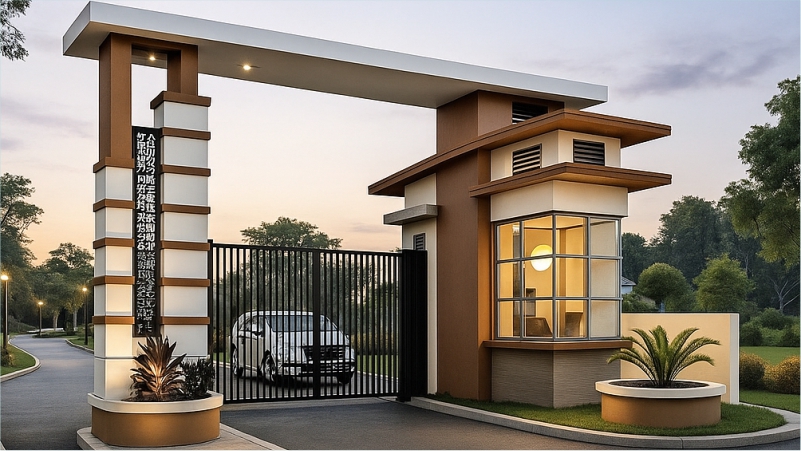 gerbang utama prime east bogor proyek kavling shm premium dekat tol citeureup