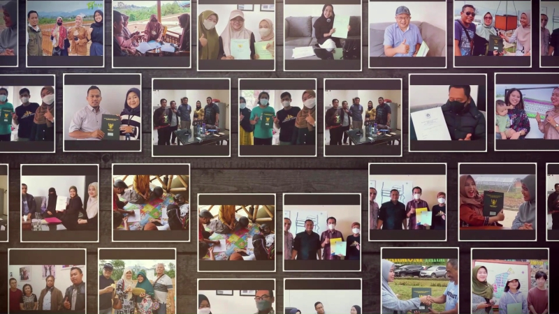 view pegunungan dan pemandangan gunung hanjawong dari kavling prime east bogor