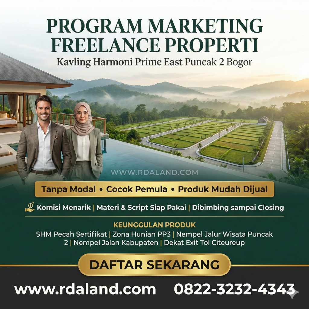 Agen Property Freelance Proyek Bogor - Kavling Sertifikat SHM