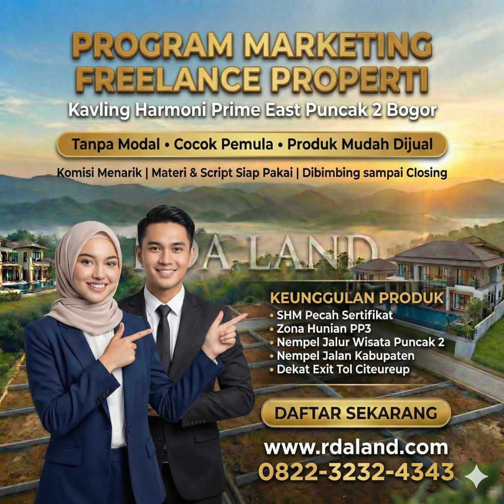 Marketing Property Kavling Bogor Freelance - Peluang Usaha Properti