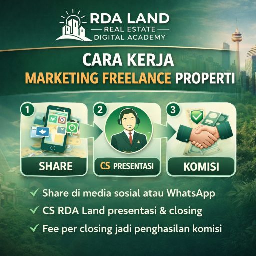 Cara kerja marketing freelance properti RDA LAND
